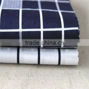 60*60s 100%cotton jacquard plaid shirt fabric