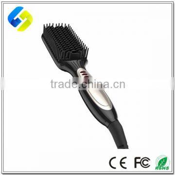 Newest Black 38W PTC heating 3 in 1 ceramic hair straightener brush