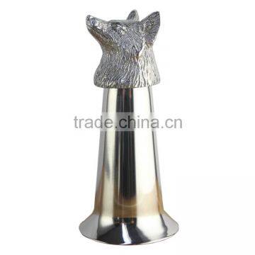 high quality unique stainless steel fox shot glass souvenirs gift