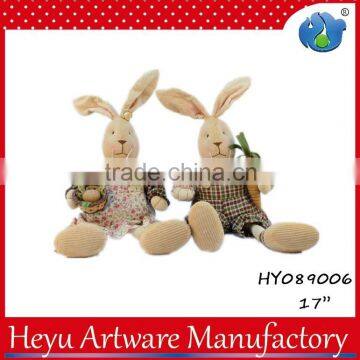 Sitting Fabric Rabbit For Easter Decoration