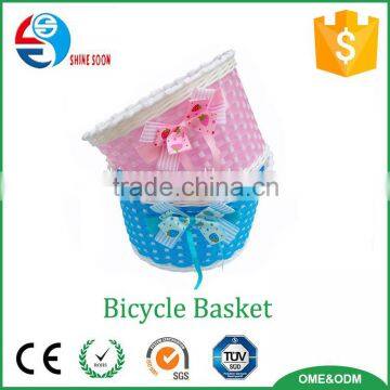Bicycle accessories china wholesale plastic bicycle basket for kids