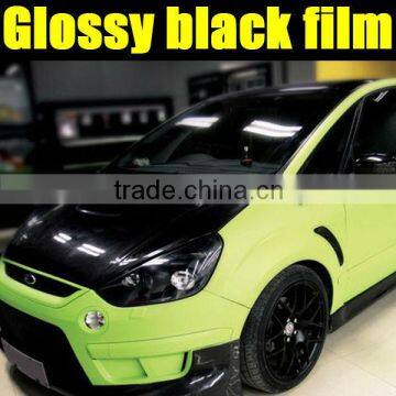 glossy black vinyl sticker with high quality 1.52*30m