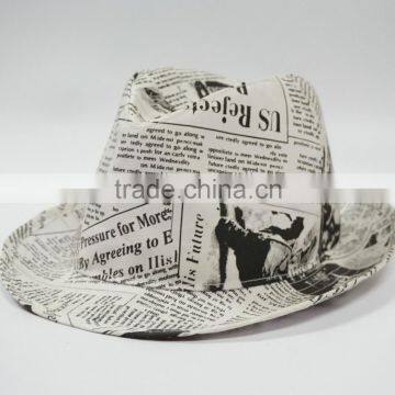 Manufacturer wholesale newspaper gender fedora hat