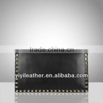 3719-2015 black PU leather high quality ladies clutch bag