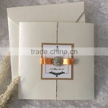 folio handmade elegant old gold elegant label wedding invitations card