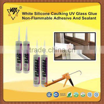 White Silicone Caulking UV Glass Glue Non-Flammable Adhesive And Sealant