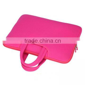 2014 Fashion Unique Pink Neoprene Laptop Bag For Woman