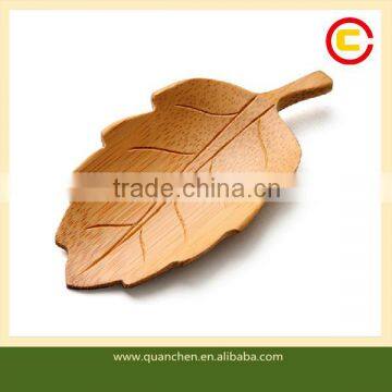 Decorative Bamboo Tea Scoop with Maple Leaf Shape