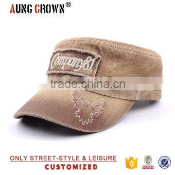 100% cotton military style caps for men