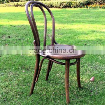 wooden thonet dining chair with cushion