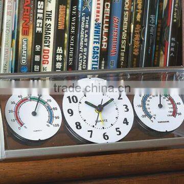 promotional plastic quartz analog type desk clock with weather station                        
                                                Quality Choice