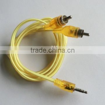 Hign quality reansparent DC 3.5 to 2 RCA cable