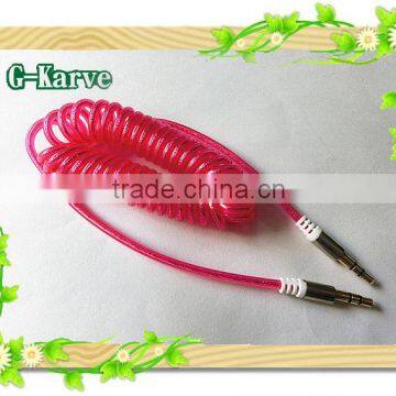 transparent spiral audio cable