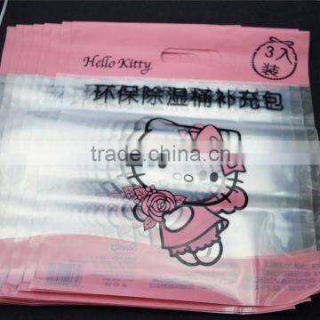 27x31cm custom size Hello Kitty printed clear high quality booster pack plastic bag