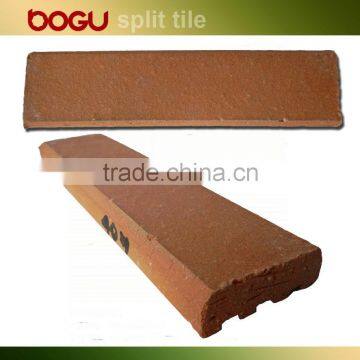 Orange ceramic thin brick handmade ceramic clinker tile