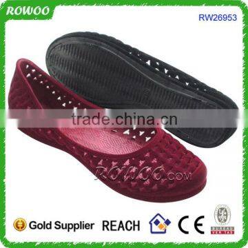 $1 dollar Ladies most durable PVC Jelly Shoes one piece