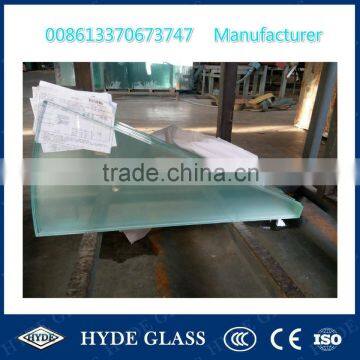 8+1.52+10+1.52+8mm tempered laminated stair step glass