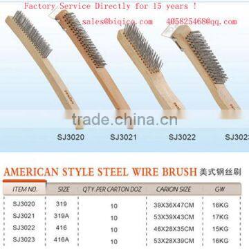 2015 new american style steel wire brush factory directly good quality cheap price HS code 96034019 96035011