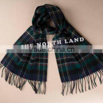 Wool Cashmere Scottish Plaid Winter Scarf WCS14112223