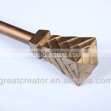 Home Decor Window Curtain Rods With Pewter Monument Resin Finials photo-4