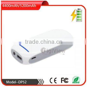 high power LED Torch & Indicator 4400mAh portable power bank with LOGO printing OEM accepted