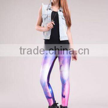 Hot Sale Fashion Rainbow Star Tight Sexy Fabric Women Legging