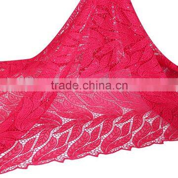 Hangzhou red lace material / swiss guipure lace dresses / wholesale bridal fabrics For Kids