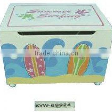 Kids Wooden Surfing Design Toy box/ Chest