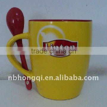 High Quality Ceramic Mug with Spoon