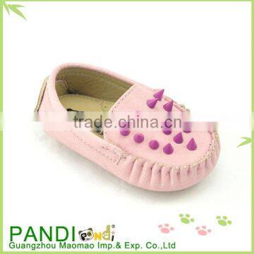 high quality light pink baby moccasin shoes soft sole