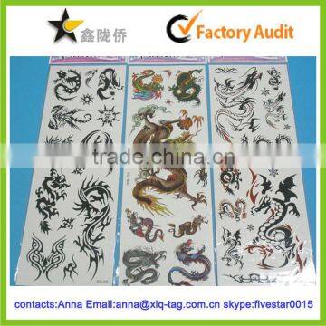 2015 Fashion cheap custom size dragon temporary tattoo