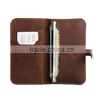 New Fashion Luxury First Layer Genuine Leather Mobile Phone Case for IPhone 6 Wallet Case photo-2