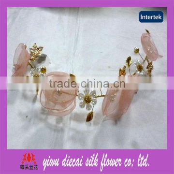 Top sale hair burned flower garland