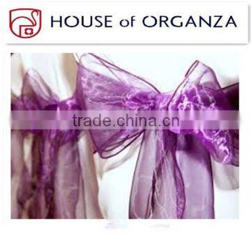 Organza Chair Sash for Banquet Decoration