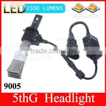 2500LM Led Lighting Bulb 9005/9006 no Fan 5th Generation IP65 Flexible Good Quality