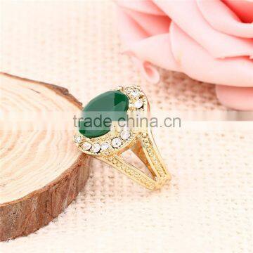 Zinc Alloy Gemstone Rinestone Latest Design Simple Stone Gold Finger Ring Designs photo-5