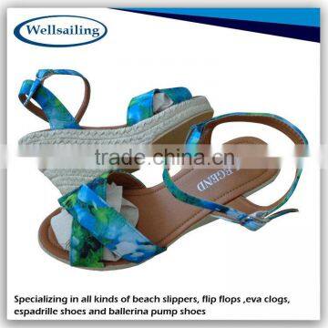 China cheap wholesale fashionable Printing women espadrilles