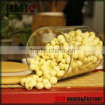 Hot selling clear round glass clip top jars