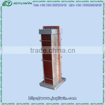 Super compact columnar heat exchanger/ cooler for Atlas Copco air compressor devices