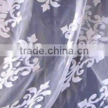 nylon flocking with organza bottom fabric
