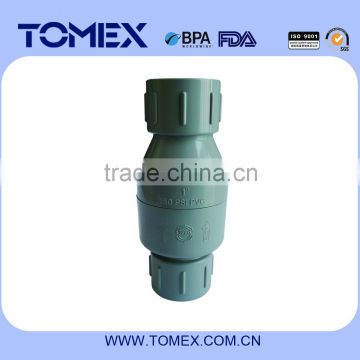 Saudi Arabia market 1 inch new raw material PVC/CPVC spring check valve