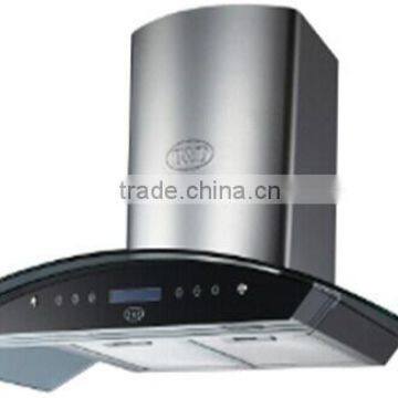 High Quality Wall Mounted Tempered Glass Chimney Hood, Range hoods