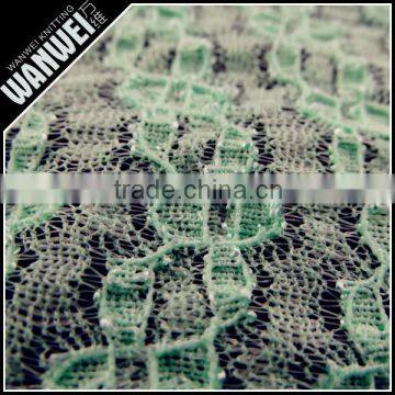 Glass Yarn Green Stretch Organdy Fabric in Textile Nylon Bridal Lace Fabrics 3113 photo-2