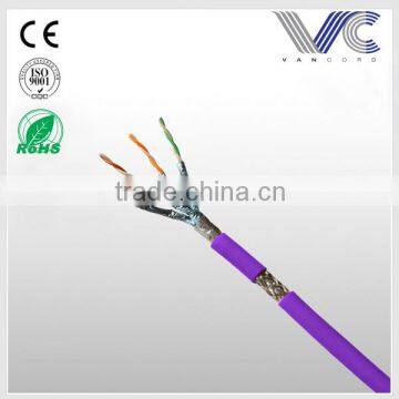 Frankever foil shielded Twisted pairs AL-MG braid LSZH jacket SFTP CAT7 lan cable