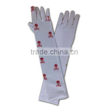 white halloween costume long arm gloves LG-027