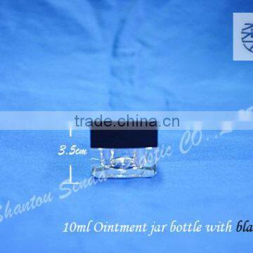 Unique Acrylic Cosmetic Bottle, 10ml Ointment Jar Bottle With Black Cap photo-3