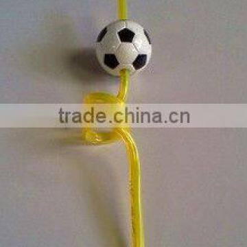 plastic straw spiral with football