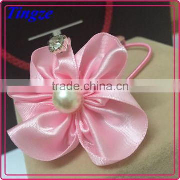 Wholesale girls elastic hair band girls kids flower diy hair accessories TD33