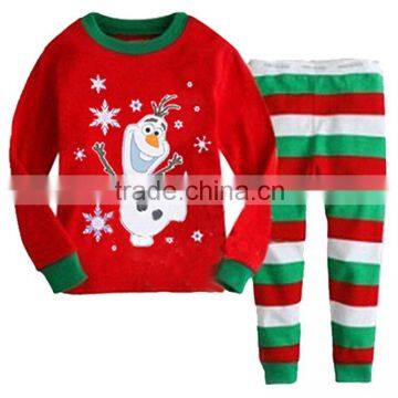 christmas kid pajamas, baby long sleeve pajamas with top quality 09