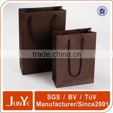 New design brown paper gift bags with handles